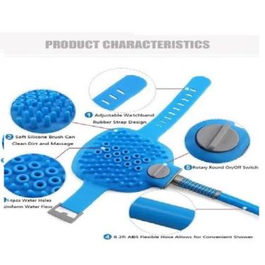 Imagem de Ducha Spray Jato Mangueira Banho Cães E Gatos Pet Shop luva - NEW