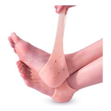 Imagem de Meia Palmilha Calcanhar Gel Hidratante Protetor De Salto Pés - oem