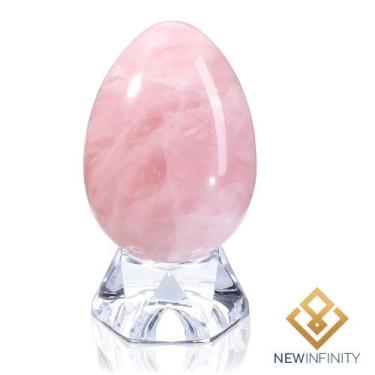 Imagem de Ovo de Quartzo Rosa Yoni Egg 100% Cristal Natural - Infinity, Rosa