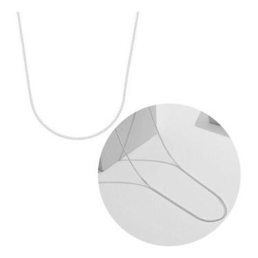 Imagem de Corrente Colar Masculino Prata 925 Italiana Legítima 80 Cm - Glitz Joi