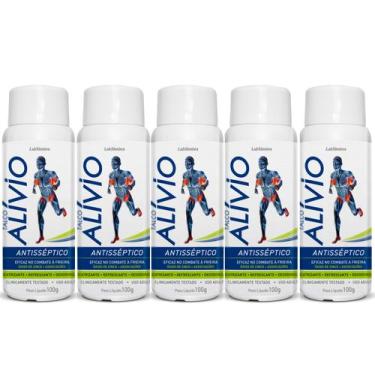 Imagem de Kit 5 Talco Alivio Antisséptico Desodorante Antitranspirante - Labsimõ