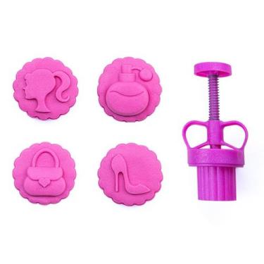 Imagem de Kit Ejetor Max Bonequinha Barbir Doces até 25g C/ 4 Moldes - BLUE STAR