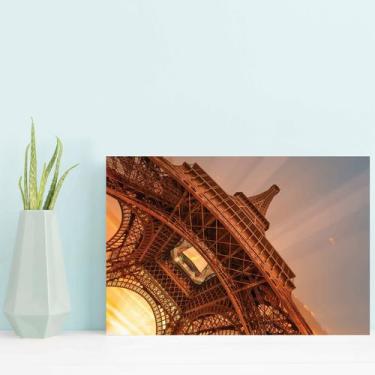 Imagem de Placa Decorativa Foto Paris Torre Eiffel Sol MDF 20x30 - Quartinhos