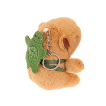 Imagem de Chaveiro de Pelúcia Adorável- Capivara com Mochila de Tartaruga - JC S