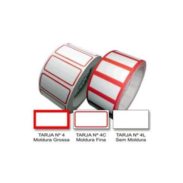 Imagem de Etiqueta Adesiva De Preço 16X30Mm Com Tarja Nº 4C Rolo 500 - Dc Automa