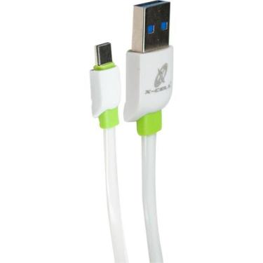 Imagem de Cabo USB FLAT TYPE-C 3.0 3A 1M Branco - FLEX