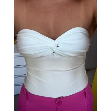 Imagem de Body tqc sem alça maiô colorido - Raquel Mendonça Brand, Branco, GG