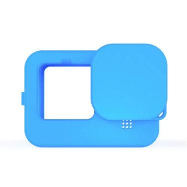 Imagem de Capa de Silicone GoPro Hero 11 / 10 / 9 Black + Tampa para Lente + Cor