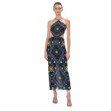 Imagem de Ronny Kobo Vestido feminino lilás, Azul multi, PP