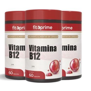 Imagem de Kit 3 Vitamina B12 Cianocobalamina 7,2mcg 60 cápsulas Fitoprime