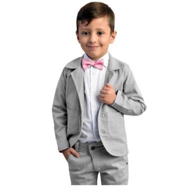 Imagem de Conjunto Blazer, Camisa Manga Longa, Calça e Gravata Infantil Cores e 