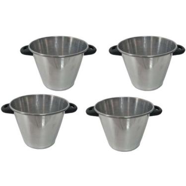 Imagem de Balde aluminio 4,0 litros - kit com 4 peças - Mariotti