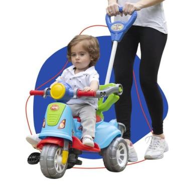 Imagem de Triciclo Infantil Avespa Carrinho Passeio Andador Azul Maral