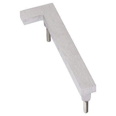 Imagem de Montague Metal Products MHN-12-F-BA-1 Números de casas de endereço flutuantes modernos lisos, 30,5 cm, alumínio escovado polido
