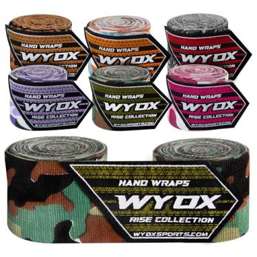 Imagem de Bandagens WYOX ǀ Bandagens Premium de 3M para Boxe, Muay Thai, Kickboxing e MMA ǀ Luvas Internas Unissex com Proteção Perfeita para (Pair of 1, Camo Exército Verde, 4.5)