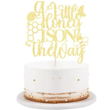 Imagem de A Little Honey is on the Way Cake Topper,Oh Baby/Welcome Little One, Happy Bee Themed Pregnancy Announcement Party Decorations, Baby Shower Party Decoration Supplies