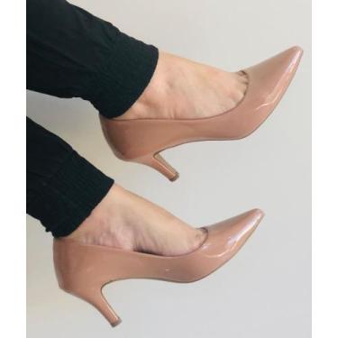 Imagem de Scarpin Salto Fino Baixo / Médio 7 cm em Verniz Confortáveis e Elegant
