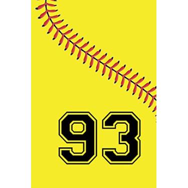 Imagem de 93 Journal: Number #93 Softball Jersey Ninety Three Notebook, Softball Player Playbook Journal Gift, Personalized Softball Present For Daughter, ... 120 Pages of 6 x 9 Inch Lined Notebook