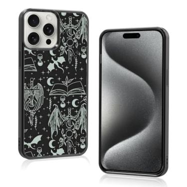 Imagem de Aesthetic Bookish Fantasy Capa de telefone fina compatível com iPhone 15 Pro Max 6,7 polegadas, proteção à prova de choque TPU vintage Dragon Wyverns amantes de livros Sage Swords capa de telefone