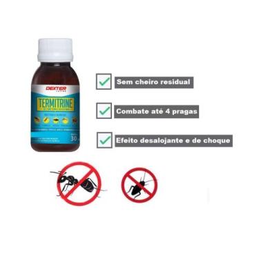 Imagem de Termitrine 30ml Mata Baratas Formigas Moscas Pernilongos - DEXTER LATI