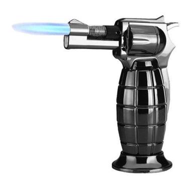 Imagem de Isqueiro Tocha Flamejante Maçarico Portátil Culinário Automático à Gás Acendedor Flambador