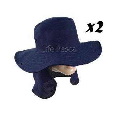 Imagem de Kit 2 Chapéus Pescador C/ Protetor De Nuca - Várias Cores - Nacional, 