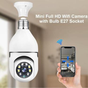 Imagem de Camera Ip Segurança Lampada Yoosee Panoramica Espia Sensor Proteção - 
