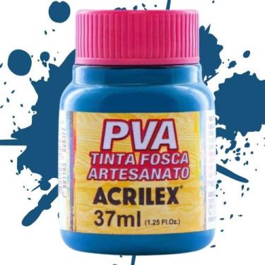 Imagem de Tinta PVA Fosca para Artesanato Acrilex Cores Frias 37ml - 03240, AZUL