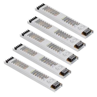 Imagem de Kit 5 Drivers Slim 8A 24V Até 200W Entrada Bivolt Ip20 Gaya