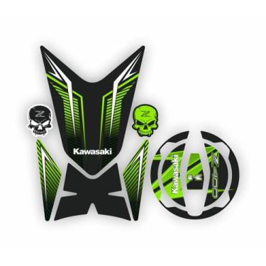 Imagem de Protetor De Tanque Tankpad + Bocal Kawazaki Z400 - Resitank