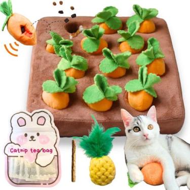 Imagem de Brinquedo Interativo para Gatos CECE PAW - Cenoura com Catnip e Pena (