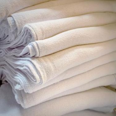 Imagem de Kit 20 Panos de Chão PP, Saco Alvejado Costurado, Algodão, 29x69cm (Branco)