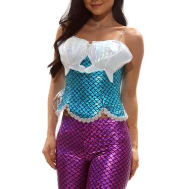Imagem de Corpete Azul Sereia Trançado Adulto - Abrakadabra, Unica, U