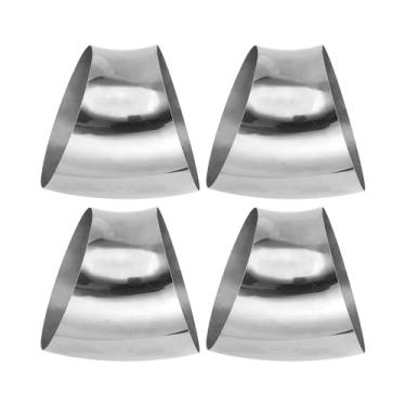 Imagem de Motoforti 4 peças 45 graus mandril curva cotovelo carro modificado tubo de escape tubulação 20.3 cm espessura OD 1,5 mm/16GA 203x239x1,5 mm 201 aço inoxidável 201 tom prata