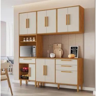 Imagem de Cozinha Completa 10 Portas 2 Gavetas Com Fruteira Lorena Kaiki Móveis 