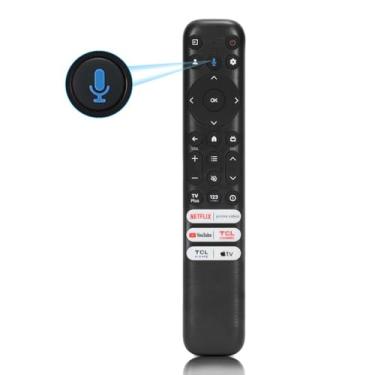 Imagem de Substituição remota de voz RC813 atualizada para TCL-Android TV, compatível com 55S446 43S446 65S446 85S446 75R646 etc. para TV LED QLED 4K UHD Smart TV (TCL-RC813-VC)