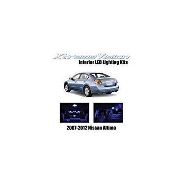 Imagem de LED interior Xtremevision para Nissan Altima Sedan 2007-2012 (10 peças) Kit de LED interior + ferramenta de instalaçãoXtremevision azul 07_12_ALTIMA_TX_LED_BL