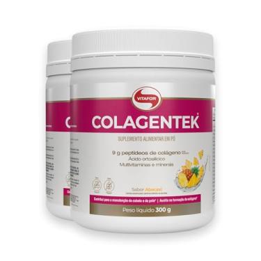 Imagem de Kit 2X: Colagentek com Multivitaminas Abacaxi Vitafor 300g