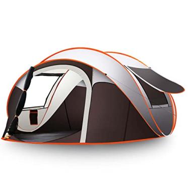 Imagem de Tenda pop-up instantânea para família, barraca de acampamento à prova d'água, à prova de vento, para 5 a 8 pessoas, 4 janelas grandes de malha, fácil instalação