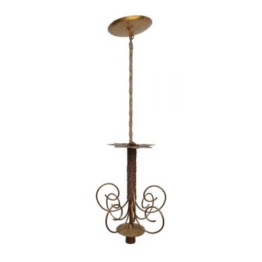 Imagem de Pendente Moderno Dourado para Sala de Estar Decorativo Ferro
