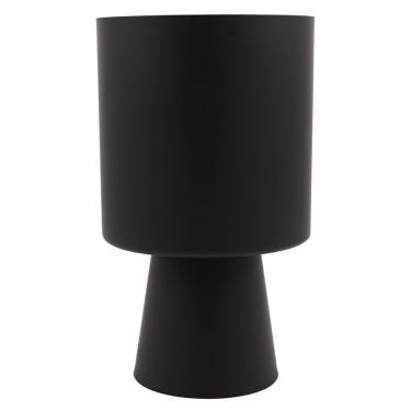 Imagem de Vaso de metal preto com pedestal G