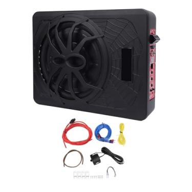 Imagem de 10 Polegadas de Carro Inferior Subwoofer, Subwoofer de 800W Com Luz LED, Entrada de Alto Nível de Alto Nível, Controle Remoto, Amplificador Incorporado, Economia de Espaço para