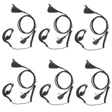 Imagem de Pdflie Fone de ouvido de rádio bidirecional com microfone PTT para Motorola Yaesu Vertex padrão VX-261 EVX-261 EVX-531 EVX-534, microfone de alto-falante Walkie Talkies, formato G, fone de ouvido