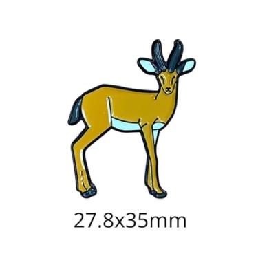 Imagem de LiswindH Adesivos de telefone de metal logotipo animal adesivo de metal para capa móvel acessórios camelo pássaro veado leão esmalte crachá (veado 1, para capa de telefone)