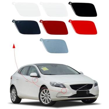 Imagem de CZShiYue Tampa do gancho de reboque do para-choque dianteiro do carro para Volvo v40 2012 2013 2014 2015 2016 2017 2018 2019 39814160 31283733 (branco pérola, lado direito do passageiro) capa de