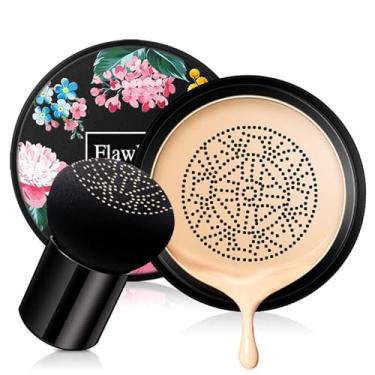 Imagem de Cogumelo Head Air Cushion BB Cream, corretivo de maquiagem nude duradoura pigmento hidratante CC base líquida, mesmo tom de pele primer base (natural)