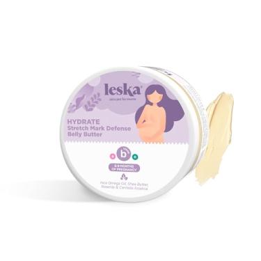 Imagem de Leska Manteiga de barriga para gestantes | Estágio B: HYDRATE Stretch Mark Defense Belly Butter (meses 6-9) | Parte de um sistema completo de cuidados com a pele para gravidez em 3 partes | Presentes