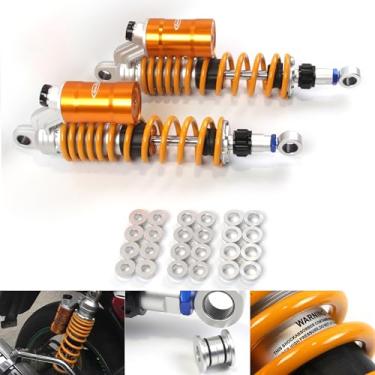 Imagem de Suspensão traseira com amortecedor de nitrogênio de 330 mm/13" universal para Honda Yamaha Kawasaki Suzuki Sport/Street/Vintage Bikes Acessórios para motocicletas douradas, 1 par