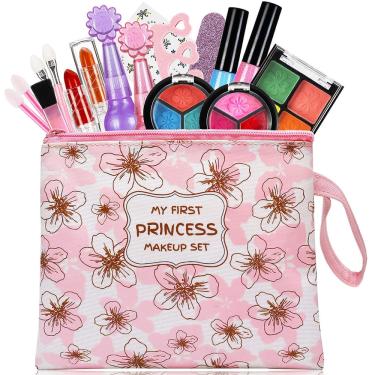 Imagem de Conjunto de brinquedos de maquiagem mapixo, 17 unidades com bolsa de cosméticos para meninas a partir de 3 anos