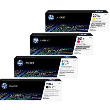 Imagem de Kit 4x Cores Toner Original Hp 201a M252dw M277dw B+c+y+m